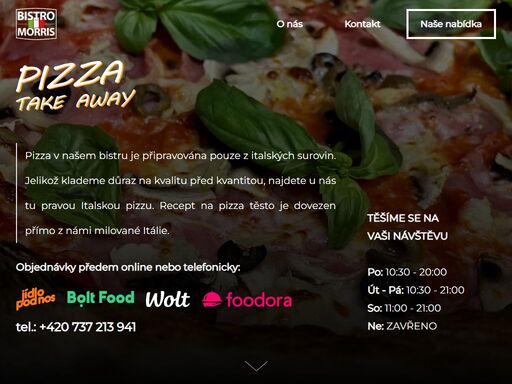 pizza v centru ostravy, která je připravovaná pouze z italských surovin. v nabídce naleznete pizzu, pastu a také polévky.