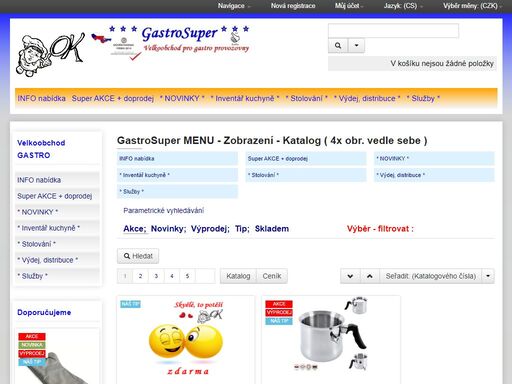 gastro vybavení a velkoobchod gastrosuper.cz se specializuje na širokou nabídku kvalitního gastro vybavení, které sám testuje. využijte také velkoobch...