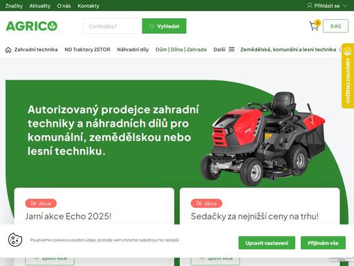 nabízíme značkovou zahradní techniku a náhradní díly pro komunitní, zemědělkou a lesní techniku. garantujeme odborný servis. objednávejte snadno na e-shopu.