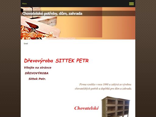 chovatelské potřeby
doplňky pro dům, zahradu a děti