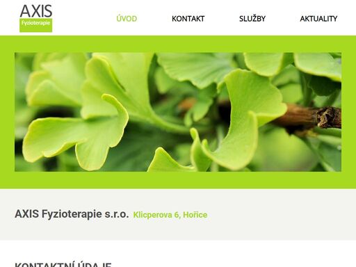 axis fyzioterapie rozšiřuje spektrum rehabilitační péče v hořicích.