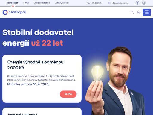 jsme dodavatele energií do českých domácností už 23 let. k dodávkám plynu a elektřiny za férové ceny pro vás máme i další výhody.