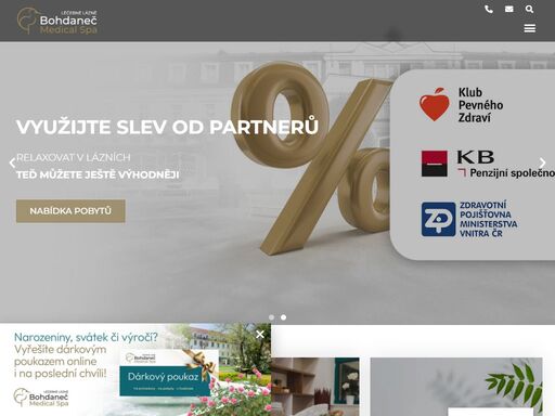 vyberte si z bohaté nabídky našich pobytů a procedur v prémiovém resortu medical spa v léčebných lázních bohdaneč.