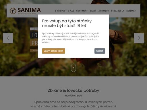 specializujeme se na prodej zbraní a loveckých potřeb včetně střeliva všech běžně používaných ráží a příslušenství.