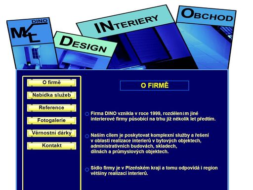 stránka interierové firmy