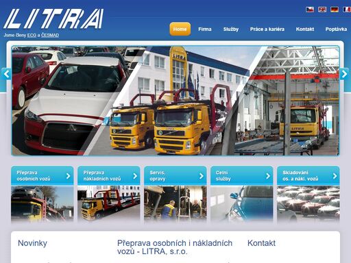společnost litra s.r.o. zabezpečuje služby jako přeprava vozidel a přeprava automobilů. dále celní služby, skladování automobilů, servis a opravy. 