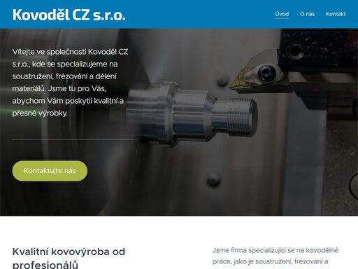 vítejte ve společnosti kovoděl cz s.r.o., kde se specializujeme na soustružení, frézování a dělení materiálů. jsme tu pro vás, abychom vám poskytli kvalitní a přesné výrobky.