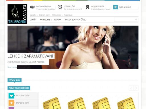 eshop telefonních čísel. zlatá čísla na prodej. obchodujeme s telefonními čísly - prodej a výkup - zlaté číslo, vip číslo, luxusní číslo, atraktivní číslo. vyberte si to vaše.