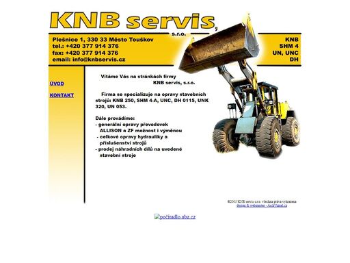 informační stránky o firmě knb servis, s.r.o.