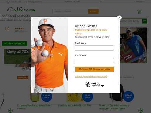 golfstart nabízí výprodej značkového golfového oblečení a golfového vybavení.