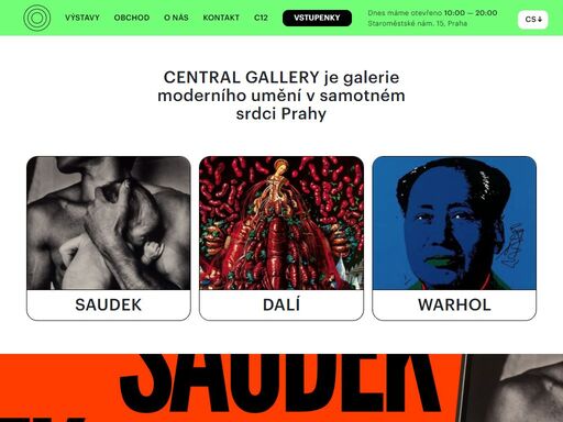 central gallery je galerie moderního umění v samotném srdci prahy – na staroměstském náměstí.