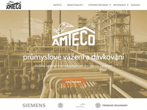 průmyslové vážení a dávkování, dodávky ucelených technologických uzlů pro dopravu a průmysl.