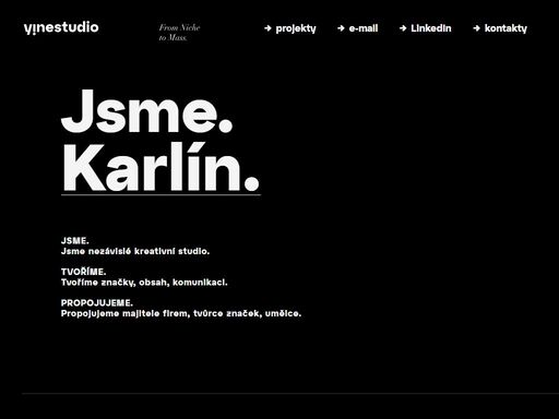jsme nezávislé kreativní studio. tvoříme značky, obsah, komunikaci. inspirujeme a propojujeme majitelé firem, tvůrce značek a umělce nad společnými projekty.