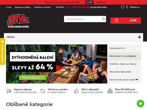 stylové dámské, pánské i dětské trenýrky, boxerky, slipy, ponožky i čepice české výroby ?. doprava zdarma nad 999 kč. ? přes 40 000 kusů ihned k odeslání!