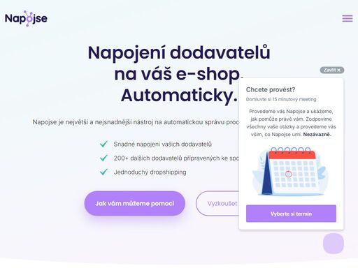 nástroj, který napojí produkty dodavatelů na jakýkoliv e-shop. a nabídne vám nové dodavatele. vyzkoušejte napojse na 30 dní zdarma.