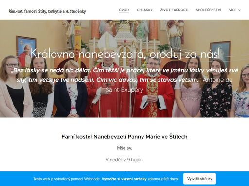 farní kostel nanebevzetí panny marie ve štítech