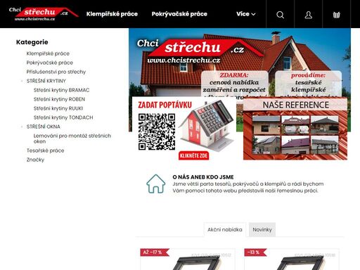homepage. pobočka čechy
masarykovo náměstí 226, 535 01 přelouč, okr. pardubice 
tel.: 602 827 115 - karel netopil
e-mail: info@chcistrechu.cz
 
pobočka morava
horní lán 1196/9, 779 01 olomouc
tel.: 721 644 822 - zdeněk špit
e-mail: zdenek.spit@chcistrechu.cz
 

spočítáme a dodáme kompletní materiál na vaši…