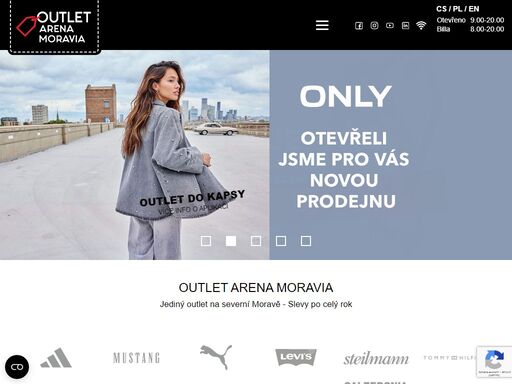 království módy a stylu, ty nejlepší světové i české značky. navíc obrovské slevy během celého roku – to je outlet arena moravia. toto největší outletové centrum na moravě si zamilujete! více než 50 světoznámých módních značek a slevy 30-80% po celý rok.