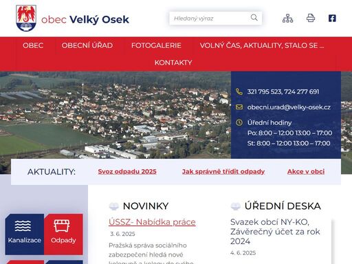 oficiální stránky obce velký osek