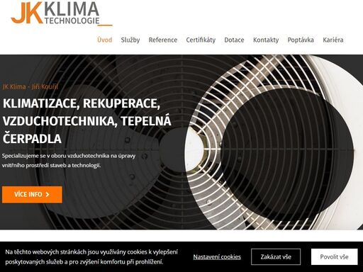 specializuje se v oboru vzduchotechnika na úpravy vnitřního prostředí staveb a technologií, provádíme realizace pro oblasti větrání, rekuperace, teplovzdušné vytápění, klimatizace a chlazení, včetně návrhů.