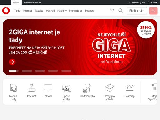 kryjeme vám záda doma i venku ? nejrychleší 5g síť ? neomezené mobilní tarify ? pevný internet s rychlostí až 1 gb/s ? vodafone tv.