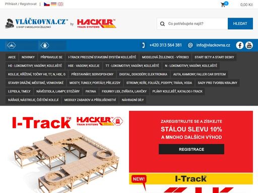 vláčkovna - modelová železnice, elektrické vláčky, modely vláčků h0, tt, n, g, vlaky, kolejiště, mašinky, albert, acme, bezucha, herpa, brekina, trix, i-tr