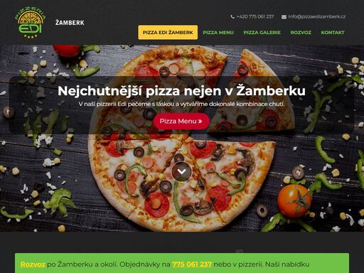 pizza žamberk. nejchutnější pizza do krabice s sebou v žamberku. navštivte nás v ulici hluboká 92 v pizzerii pizza edi žamberk, nebo si objednejte pizzu do krabice po telefonu. velký výběr 1/4 pizz do ruky bez čekání. denně čerstvé suroviny a nadýchané domácí těsto na pizzu. velký výběr pizz.