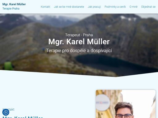jmenuji se karel müller a jsem psychoterapeut v praze. zaměřuji se na pomoc lidem, kteří prozkoumávají své myšlenky, pocity a způsoby chování.