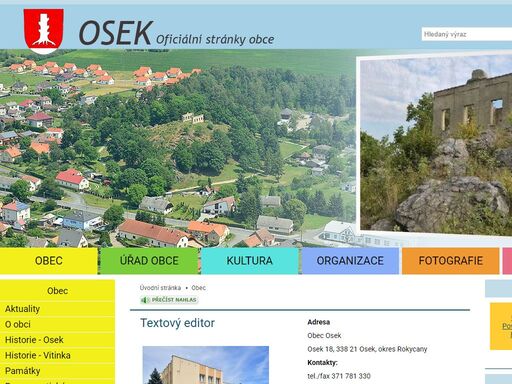oficiální stránky obce osek