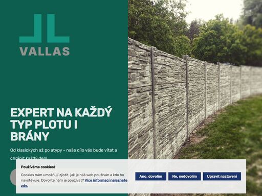 vallas - váš expert na ploty a brány. od klasických až po atypické. montujeme všude v jižních čechách!