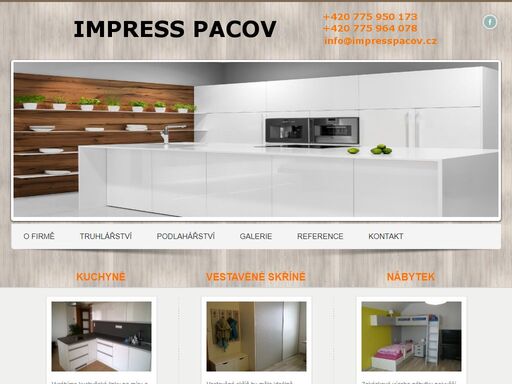 truhlářství impress pacov nabízí veškeré truhlářské práce v okolí měst tábor, pacov, české budějovice a blízkém okolí. veškerý interiérový nábytek i stavební truhlářství zajistíme v krátkém termínu, kvalitně a levně!