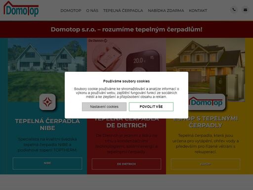 naše společnost se specializuje na kvalitní evropská tepelná čerpadla (švédská tepelná čerpadla nibe), podlahové vytápění od evropských výrobců (například německý výrobce toptherm), kvalitní topné a solární systémy. zajistíme vám kompletní instalaci na klíč - tepelné čerpadlo i topný systém od projektu a návrhu až po realizaci. tepelná čerpadla země-voda zajišťujeme včetně realizace vrtů nebo pokládky plošného kolektoru. samozřejmostí je okamžitý záruční i pozáruční servis.
