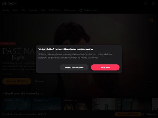 sledujte filmy, seriály a pořady televize prima kdykoliv a kdekoliv. pustit si je můžete na počítači, tabletu, mobilu i televizoru.