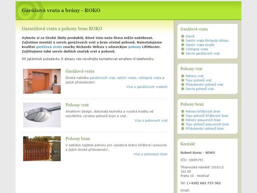montáž a servis garážových vrat a bran a jejich pohonů - akce pohony k vratům zdarma !!!