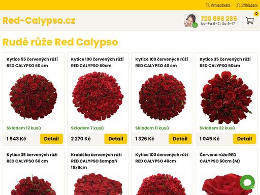 objednejte kytici rudých růží red calypso. nejširší výběr čerstvých růží, nejlepší ceny a spolehlivé doručení po celé čr s online sledováním.