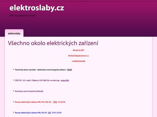 služby spojené s elektrickým zařízením