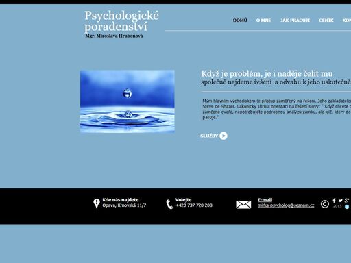 máte psychologický problém? kontaktujte nás! nalezneme účinné řešení. psychologické poradenství v opavě.  mgr. miroslava hruboňová