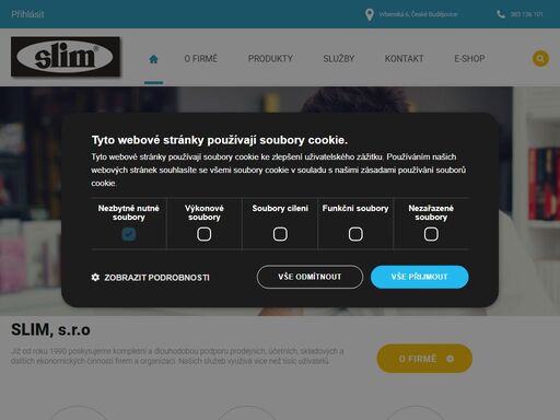 slim s.r.o., poskytujeme kompletní a dlouhodobou podporu prodejních, účetních, skladových a dalších ekonomických činností firem a organizací s pomocí informačního systému slimoffice, internetového obchodu a webových aplikací. pomocí systému slimprv plánujeme a řídíme výrobu ve výrobních společnostech.