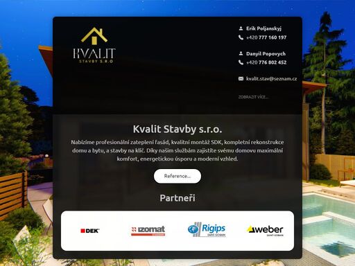 kvalit stavby s.r.o. - stavební firma poskytující profesionální služby v brně a okolí. specializujeme se na zateplení fasád, montáže sdk, rekonstrukce domů a bytů a stavby na klíč.