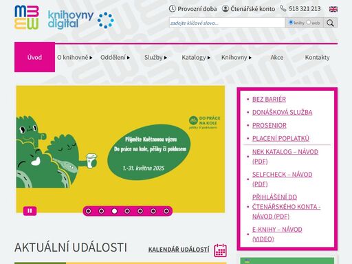 městská knihovna hodonín - půjčovna pro dospělé a mládež, pro děti, čítárna a studovna.
