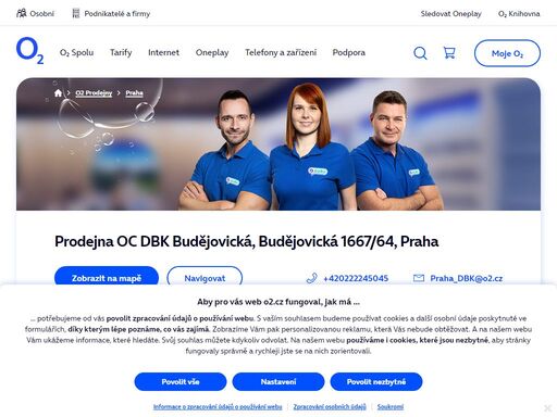 prodejna praha - oc dbk budějovická, budějovická 1667/64. o2 služby, telefony, zařízení a příslušenství nebo profesionální podpora a spoustu dalšího, to nabízejí všechny naše značkové prodejny.