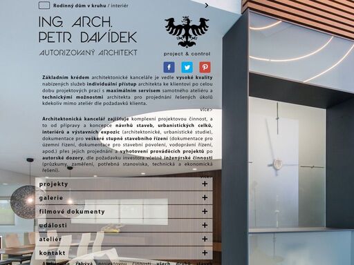 architektonická kancelář - individuální přístup architekta po celou dobu projektových prací ke klientovi s maximálním servisem samotného ateliéru.