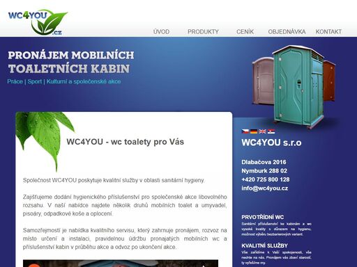 služby v oblasti sanitární hygieny pro společenské akce, na stavby a pod. v naší nabídce je několik druhů mobilních toalet a umyvadel, pisoáry, odpadkové koše a oplocení.
