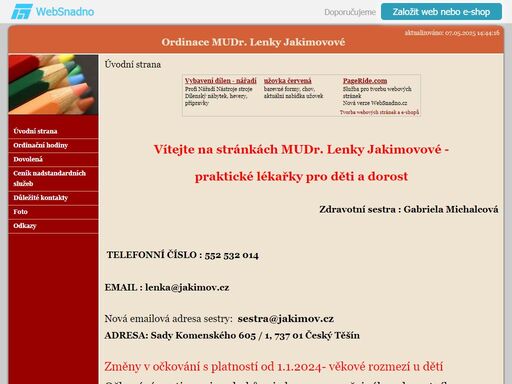 praktická lékařka pro děti a dorost