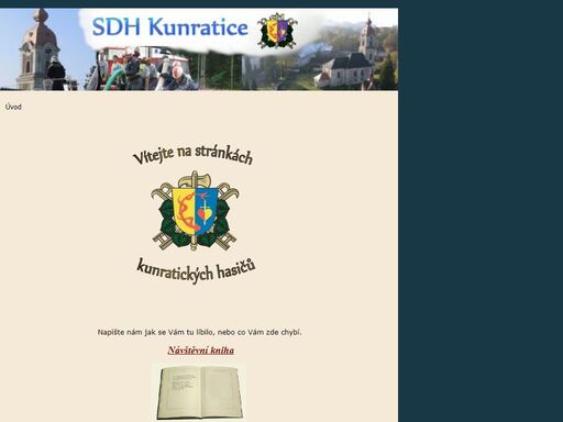 stránky dobrovolných hasičů z kunratic