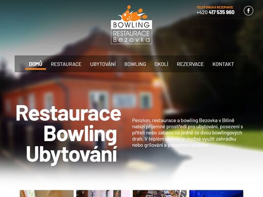 ubytování, restaurace a bowling bezovka v klidné části města bílina s velkou zahradou vhodnou i pro nejmenší hosty.