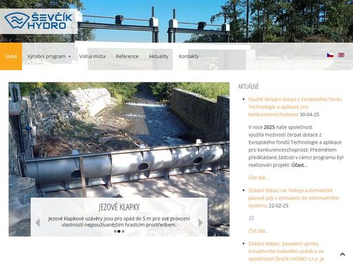 specializujeme se na výrobu a montáž jednotlivých vodohospodářských zařízení