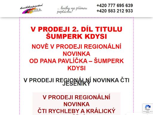 v knihkupectví šumperk nabízíme vám nepřeberné množství knih. ať už rádi čtete romantické příběhy, beletrie, nebo naopak naučné či psychologické tituly, u nás si určitě vyberete.