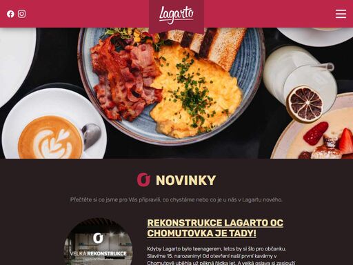 kavárny a bistra s pobočkami v chomutově, mostě a teplicích. káva, dezerty, dorty nebo snídaně a brunche.