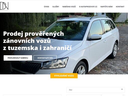 prodej prověřených zánovních vozů z tuzemska i zahraničí. specializujeme se na vozy zn. škoda, vw a audi, převážně s původem z české republiky a kompletní servisní historii. ale na přání zákazníka, zajistíme a přivezeme vůz jakékoliv značky v rámci celé evropy.
